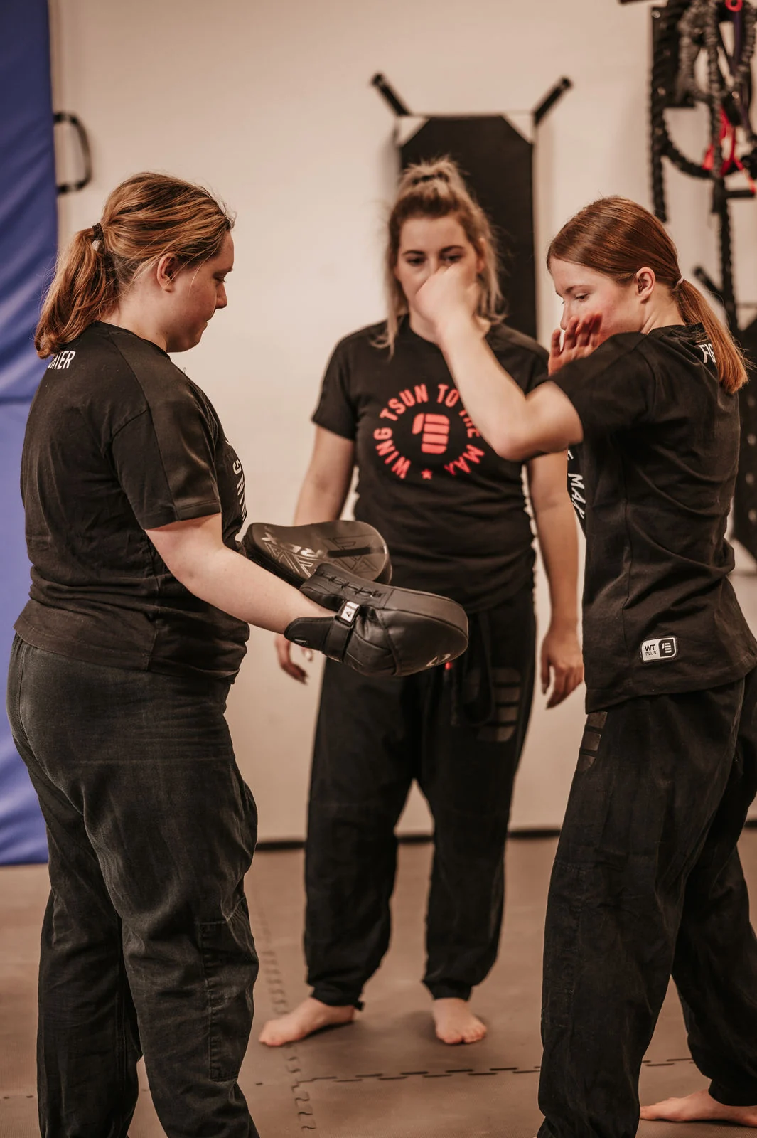 Pratzentraining unter Anleitung